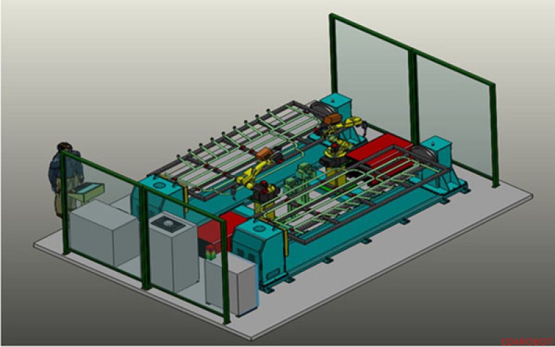 焊接机器人应用于畜牧业设备产床边栏焊接